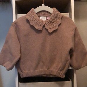 Zara Mauve Peter Pan Collar Sweater Knit